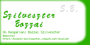 szilveszter bozzai business card